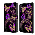 For Xiaomi Redmi 9A / Purple Flower Butterfly