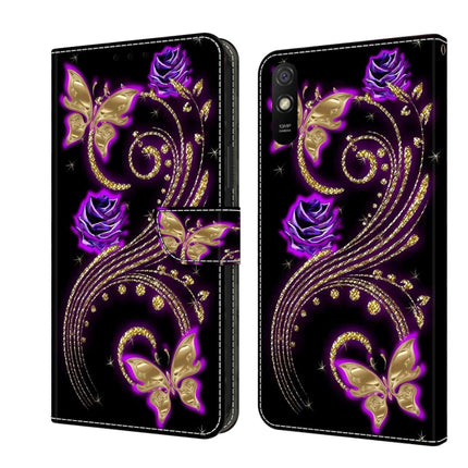 Crystal 3D Shockproof Protective Leather Phone Case, For Xiaomi Redmi 9A