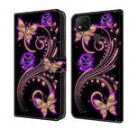 For Xiaomi Redmi 9C / Purple Flower Butterfly