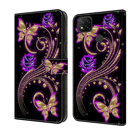 Crystal 3D Shockproof Protective Leather Phone Case, For Xiaomi Redmi 9C