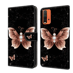 Crystal 3D Shockproof Protective Leather Phone Case, For Xiaomi Redmi 9T