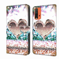 Crystal 3D Shockproof Protective Leather Phone Case, For Xiaomi Redmi 9T