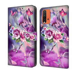 Crystal 3D Shockproof Protective Leather Phone Case, For Xiaomi Redmi 9T