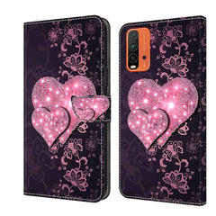 Crystal 3D Shockproof Protective Leather Phone Case, For Xiaomi Redmi 9T