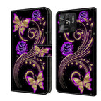 For Xiaomi Redmi 10C / Purple Flower Butterfly