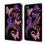 For Xiaomi Redmi Note 8 / Purple Flower Butterfly