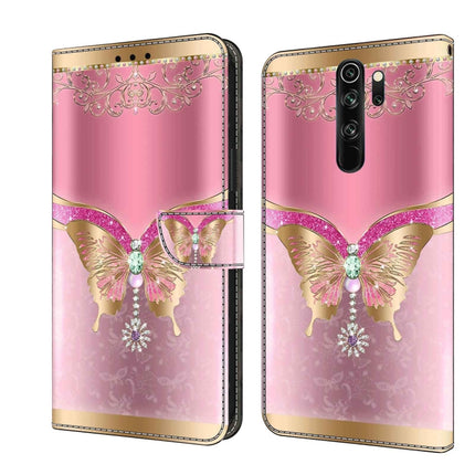 Crystal 3D Shockproof Protective Leather Phone Case, For Xiaomi Redmi Note 8 Pro