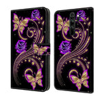 For Xiaomi Redmi Note 8 Pro / Purple Flower Butterfly