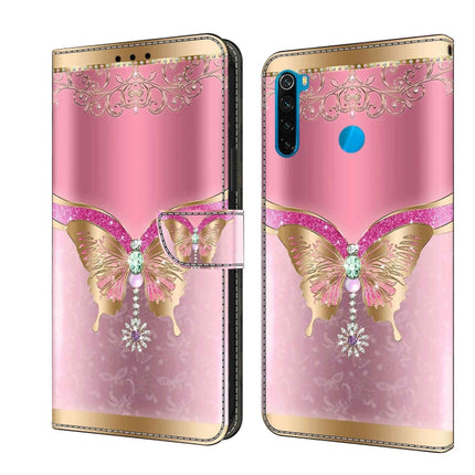 Crystal 3D Shockproof Protective Leather Phone Case, For Xiaomi Redmi Note 8T