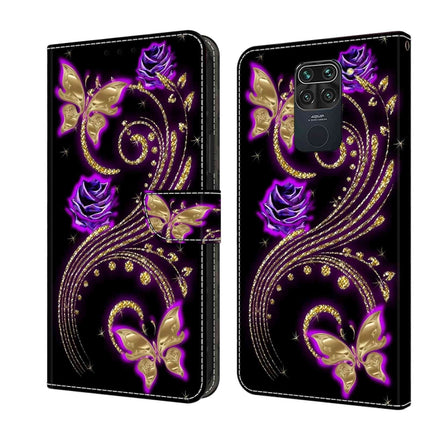 Crystal 3D Shockproof Protective Leather Phone Case, For Xiaomi Redmi Note 9