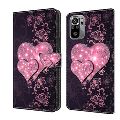 Crystal 3D Shockproof Protective Leather Phone Case, For Xiaomi Redmi Note 10 4G