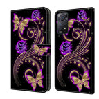 For Xiaomi Redmi Note 11 Pro 5G / 4G Global / Purple Flower Butterfly