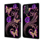For Xiaomi Redmi Note 11 Global / Purple Flower Butterfly