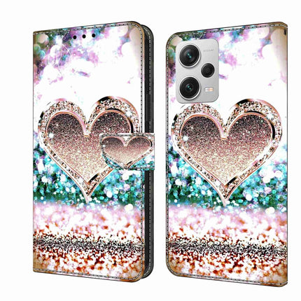 Crystal 3D Shockproof Protective Leather Phone Case, For Xiaomi Redmi Note 12 Pro+