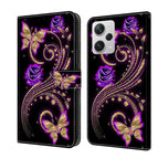 For Xiaomi Redmi Note 12 Pro+ / Purple Flower Butterfly