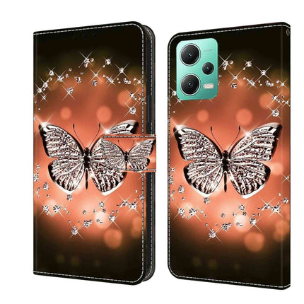 Crystal 3D Shockproof Protective Leather Phone Case, For Xiaomi Redmi Note 12 5G Global / Poco X5