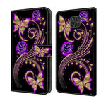 For Xiaomi Redmi Note 9 Pro / Purple Flower Butterfly