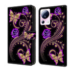 For Xiaomi 13 Lite / Purple Flower Butterfly