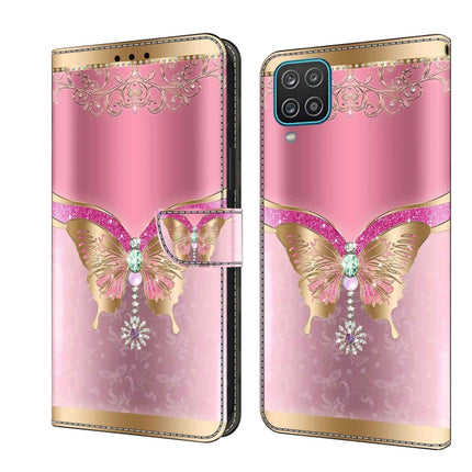 Crystal 3D Shockproof Protective Leather Phone Case, For Samsung Galaxy A12 4G / 5G