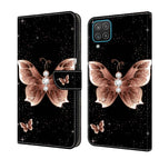 For Samsung Galaxy A12 4G / 5G / Pink Diamond Butterfly