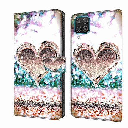 Crystal 3D Shockproof Protective Leather Phone Case, For Samsung Galaxy A12 4G / 5G