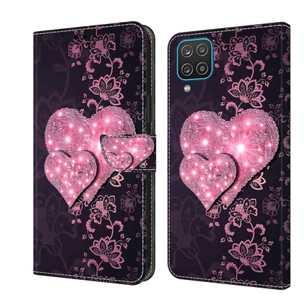 Crystal 3D Shockproof Protective Leather Phone Case, For Samsung Galaxy A12 4G / 5G