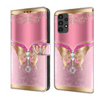 For Samsung Galaxy A13 4G / 5G / A04S / Pink Bottom Butterfly