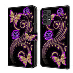 For Samsung Galaxy A13 4G / 5G / A04S / Purple Flower Butterfly
