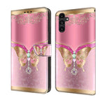 For Samsung Galaxy A14 4G / 5G / Pink Bottom Butterfly