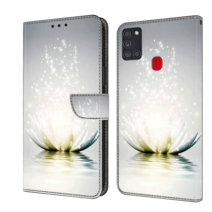 Crystal 3D Shockproof Protective Leather Phone Case, For Samsung Galaxy A21s