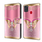 For Samsung Galaxy A21s / Pink Bottom Butterfly