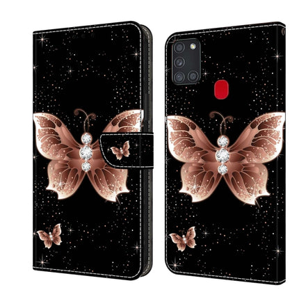 Crystal 3D Shockproof Protective Leather Phone Case, For Samsung Galaxy A21s