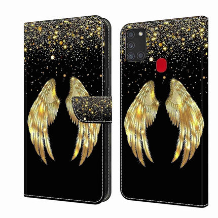 Crystal 3D Shockproof Protective Leather Phone Case, For Samsung Galaxy A21s
