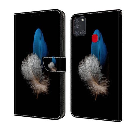 Crystal 3D Shockproof Protective Leather Phone Case, For Samsung Galaxy A21s