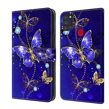 Crystal 3D Shockproof Protective Leather Phone Case, For Samsung Galaxy A21s