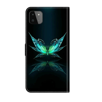 Crystal 3D Shockproof Protective Leather Phone Case, For Samsung Galaxy A22 5G