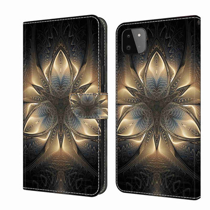 Crystal 3D Shockproof Protective Leather Phone Case, For Samsung Galaxy A22 5G