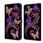 For Samsung Galaxy A22 5G / Purple Flower Butterfly