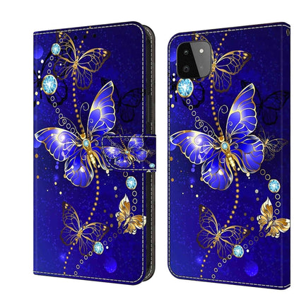 Crystal 3D Shockproof Protective Leather Phone Case, For Samsung Galaxy A22 5G