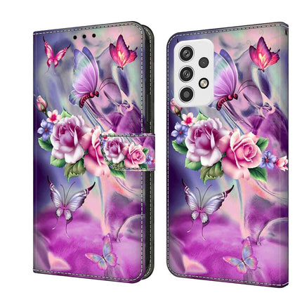Crystal 3D Shockproof Protective Leather Phone Case, For Samsung Galaxy A23 5G