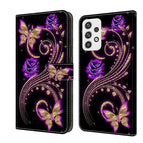 For Samsung Galaxy A23 5G / Purple Flower Butterfly