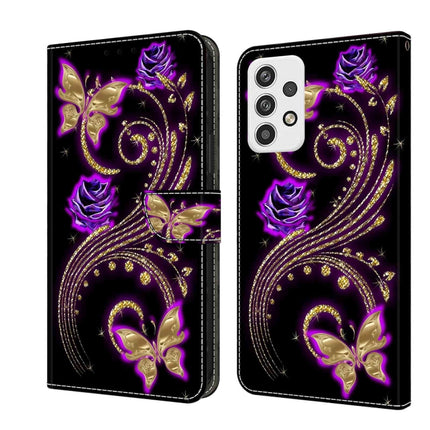 Crystal 3D Shockproof Protective Leather Phone Case, For Samsung Galaxy A23 5G