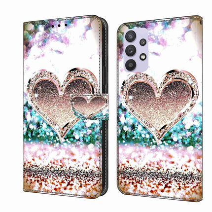 Crystal 3D Shockproof Protective Leather Phone Case, For Samsung Galaxy A32 5G