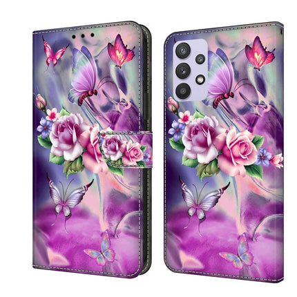 Crystal 3D Shockproof Protective Leather Phone Case, For Samsung Galaxy A32 5G