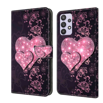 Crystal 3D Shockproof Protective Leather Phone Case, For Samsung Galaxy A32 5G
