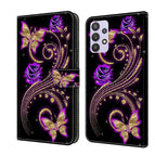 For Samsung Galaxy A32 5G / Purple Flower Butterfly