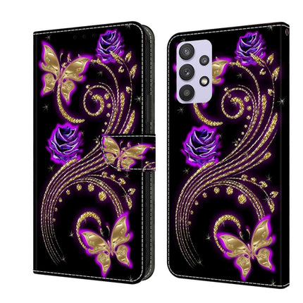 Crystal 3D Shockproof Protective Leather Phone Case, For Samsung Galaxy A32 5G