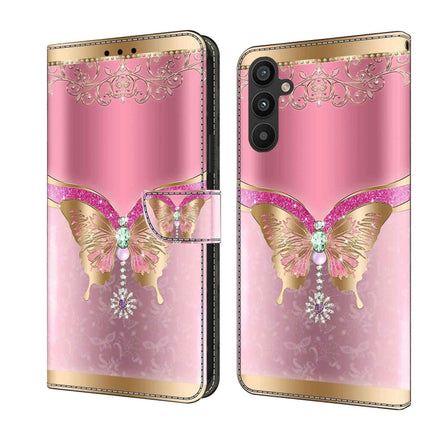 Crystal 3D Shockproof Protective Leather Phone Case, For Samsung Galaxy A34 5G