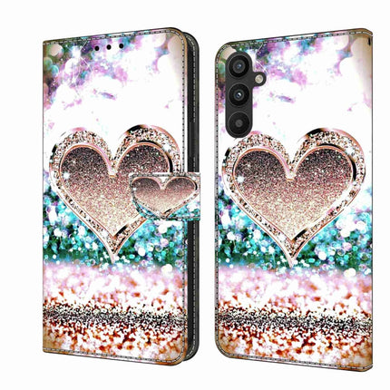 Crystal 3D Shockproof Protective Leather Phone Case, For Samsung Galaxy A34 5G