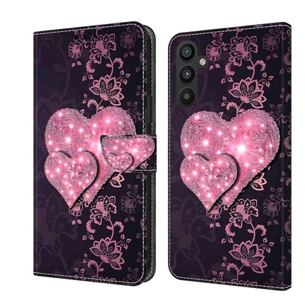Crystal 3D Shockproof Protective Leather Phone Case, For Samsung Galaxy A34 5G